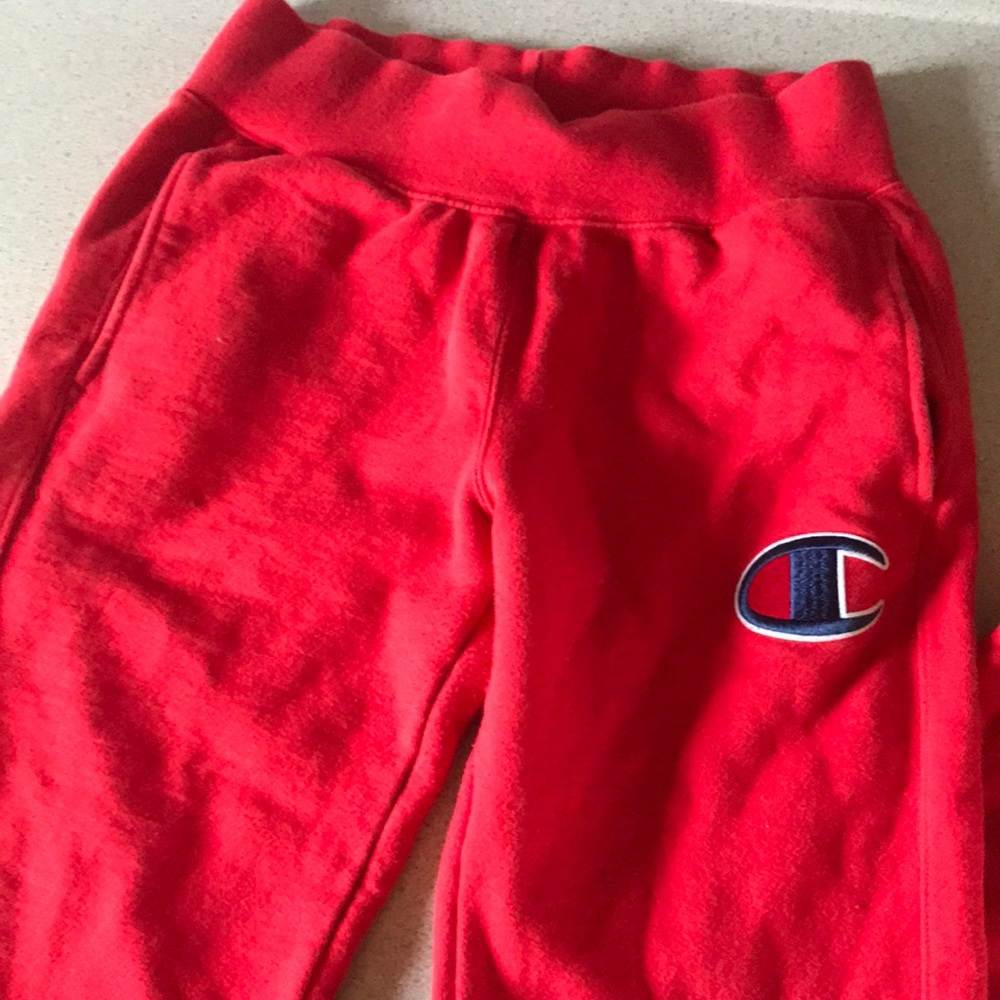 Champion Red Sweat Pants